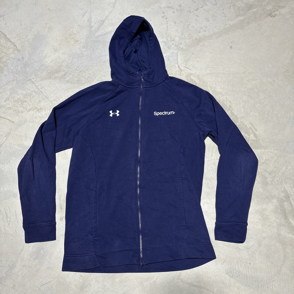 Charter Communications Spectrum Full Zip Men's SZ M Blue Hoodie Sweatshirt